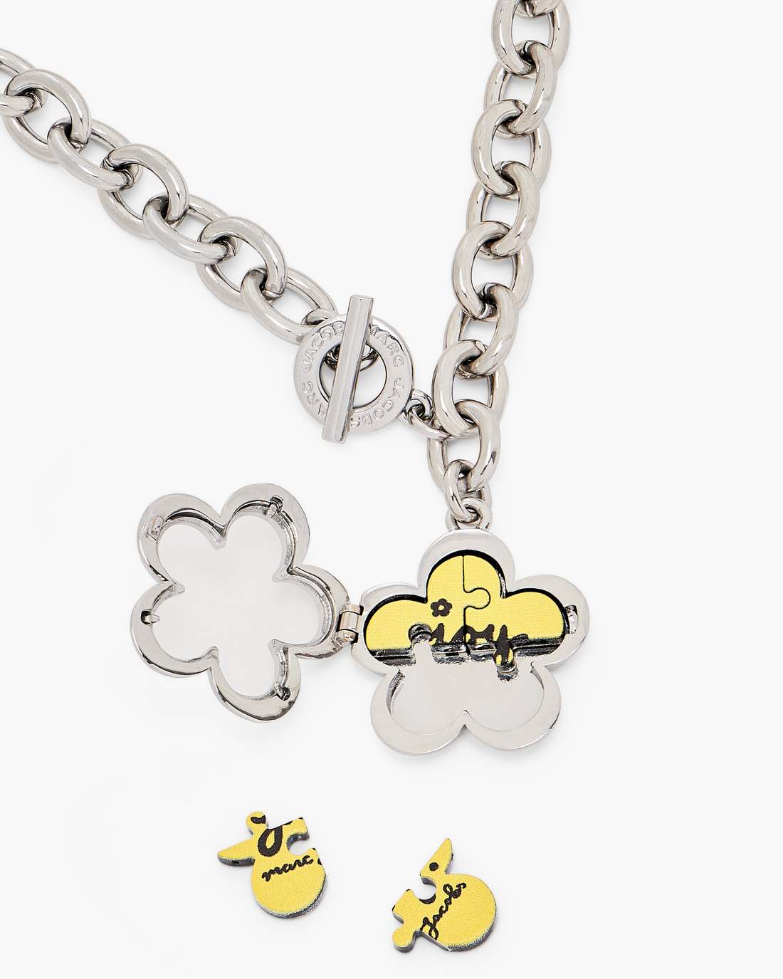 Marc Jacobs The Daisy Puzzle Necklace Silver/Multi