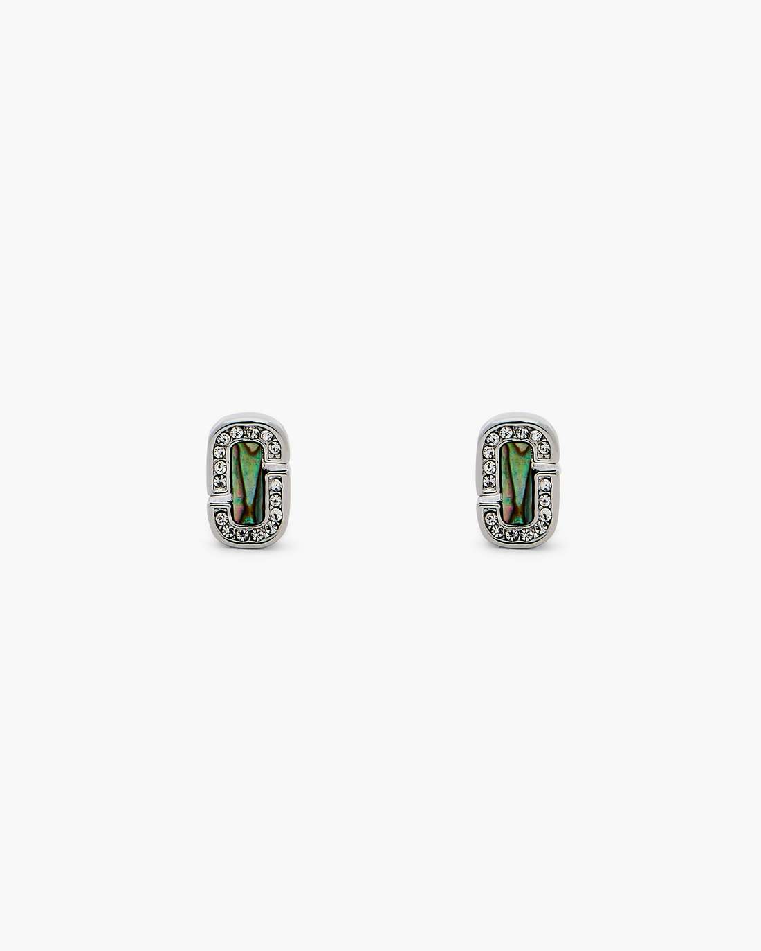 Marc Jacobs The J Marc Luxe Abalone Earrings Silver/Crystal