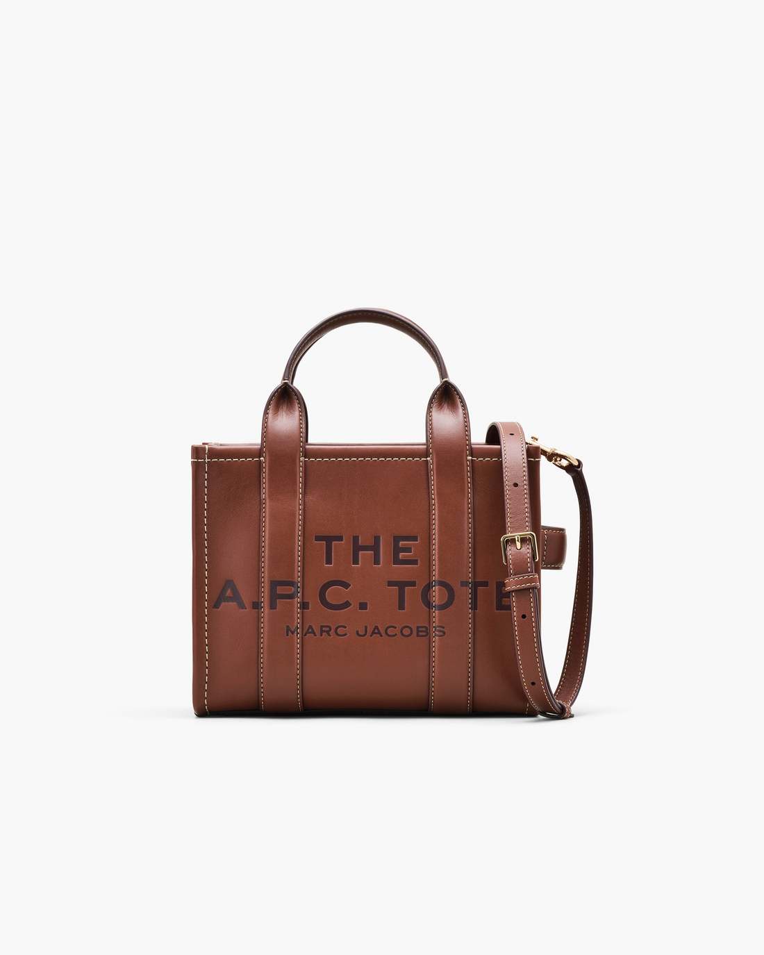 Marc Jacobs The A.P.C. X Marc Jacobs Leather Small Tote Bag Hazelnut