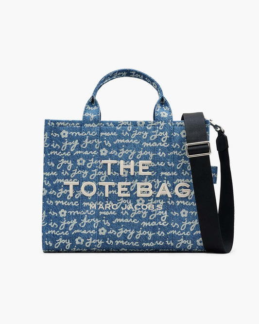 Marc Jacobs The Joy Denim Medium Tote Bag Indigo Multi