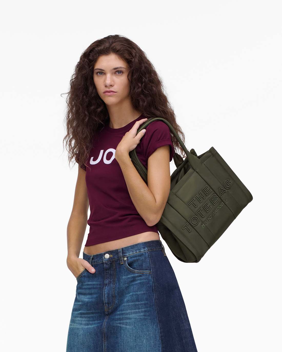 Marc Jacobs The Puffy Nylon Medium Tote Bag Army Green