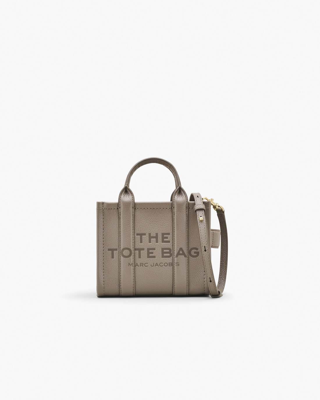 Marc Jacobs The Leather Crossbody Tote Bag Cement