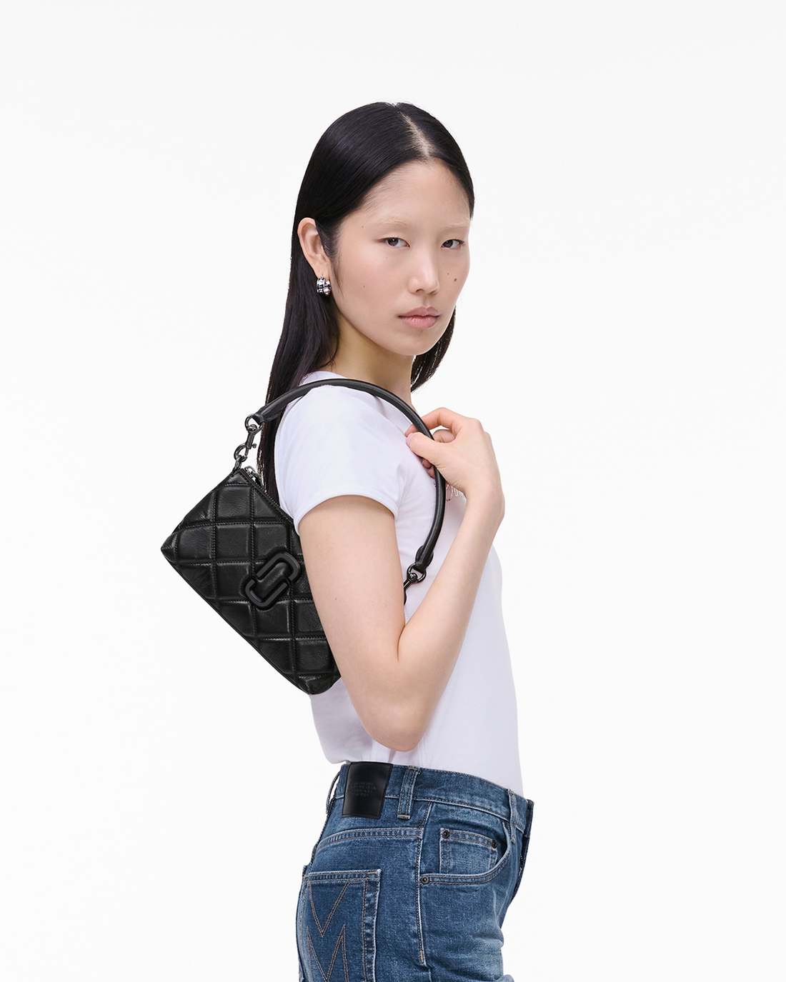 Marc Jacobs The Quilted Snapshot Convertible Shoulder Bag Black