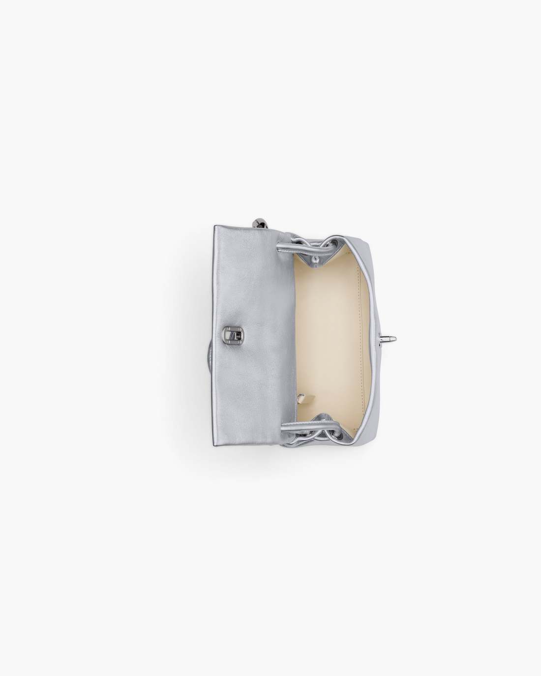 Marc Jacobs The Metallic Mini Dual Bag Silver