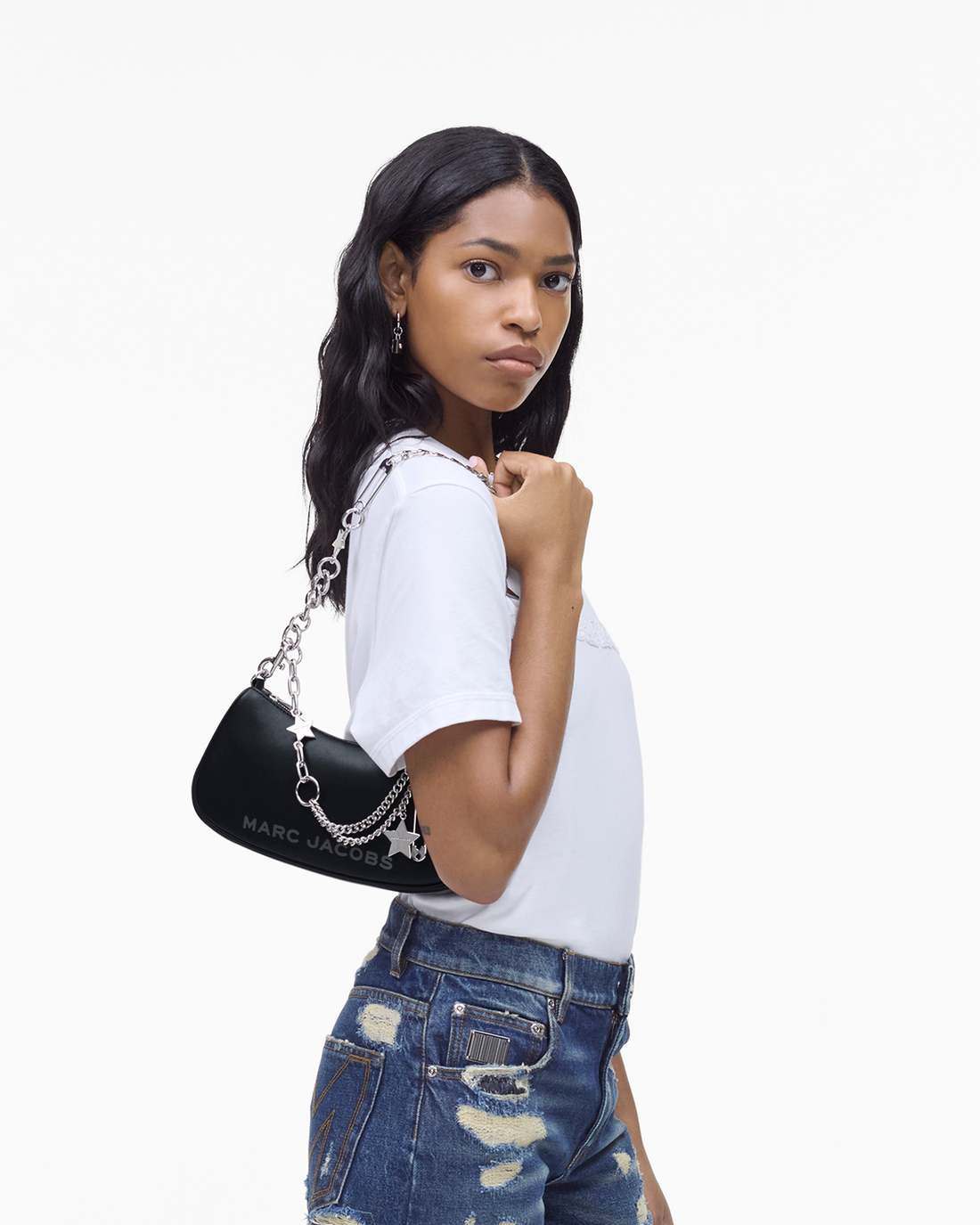 Marc Jacobs The Star Charm Shoulder Bag Black