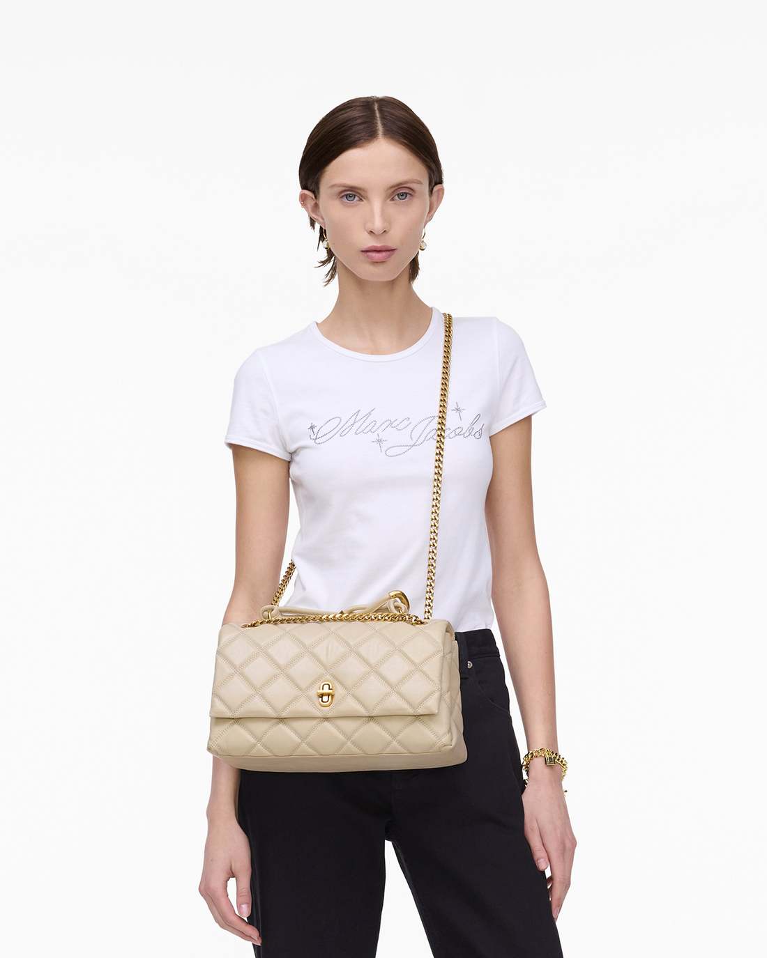 Marc Jacobs The Quilted Dual Convertible Shoulder Bag Cloud White