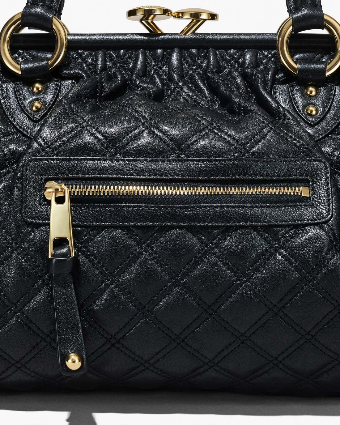Marc Jacobs Re-Edition Quilted Leather Stam Bag Black