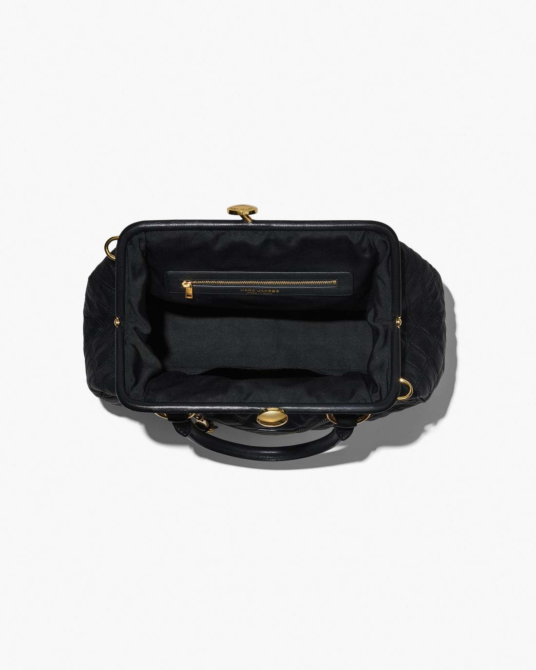 Marc Jacobs Re-Edition Quilted Leather Stam Bag Black