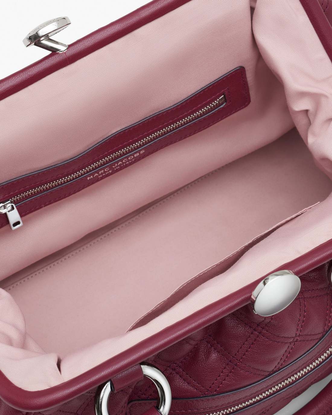 Marc Jacobs Re-Edition Quilted Leather Stam Bag Cherry