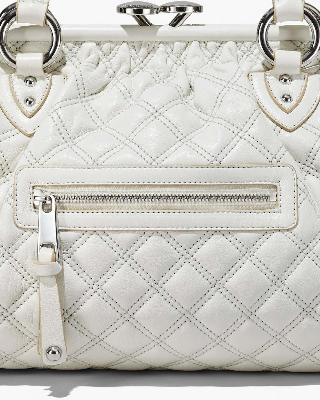 Marc Jacobs Re-Edition Quilted Leather Stam Bag Cloud White
