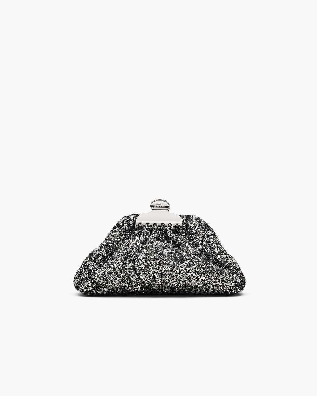 Marc Jacobs The Sequin Glam Small Clutch Silver