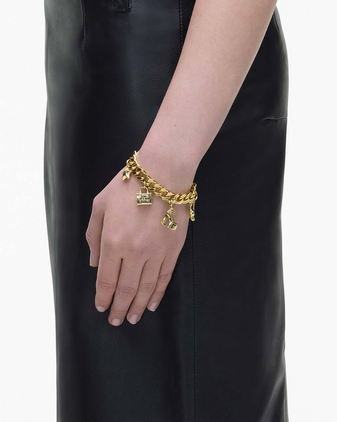 Marc Jacobs The Mini Icon Charm Bracelet Light Antique Gold