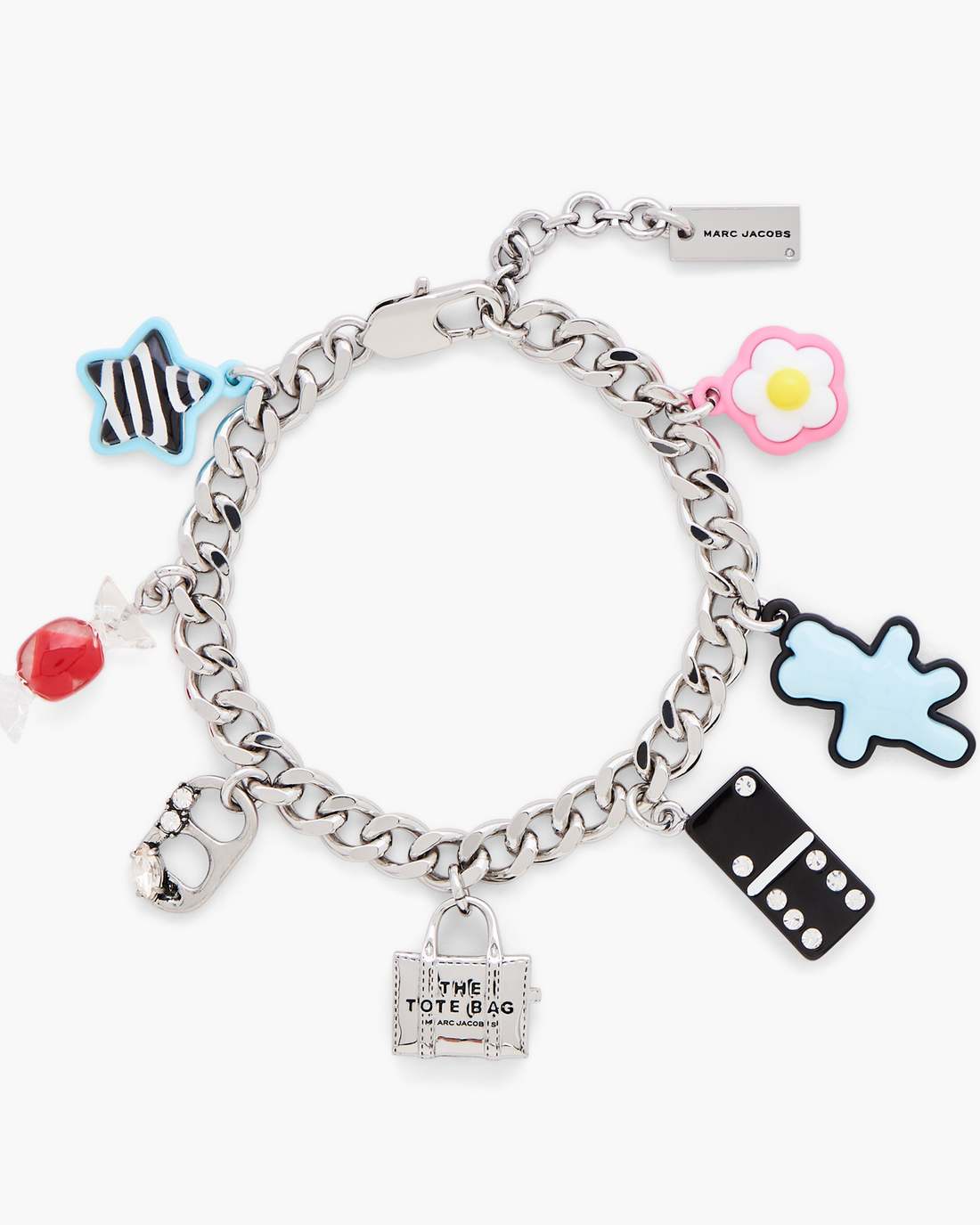 Marc Jacobs The Sticker Charm Bracelet Silver Multi