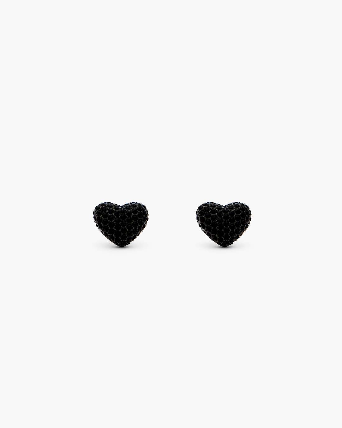 Marc Jacobs The Heart Balloon Pave Earrings Black/Black Crystal