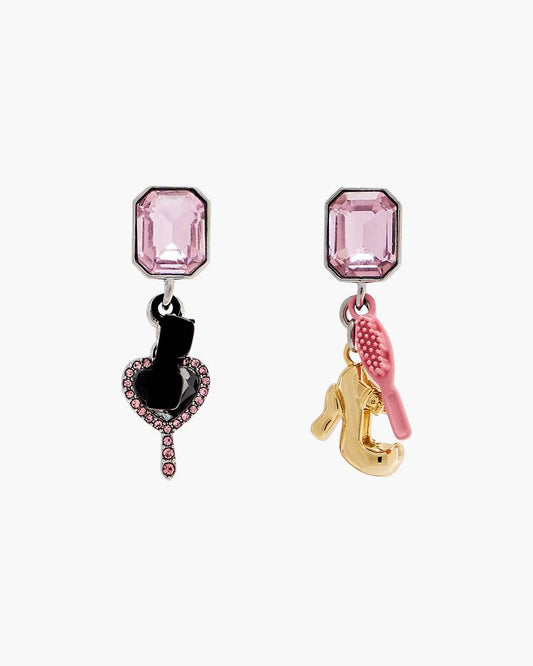 Marc Jacobs The Dollhouse Charm Earrings Silver/Multi
