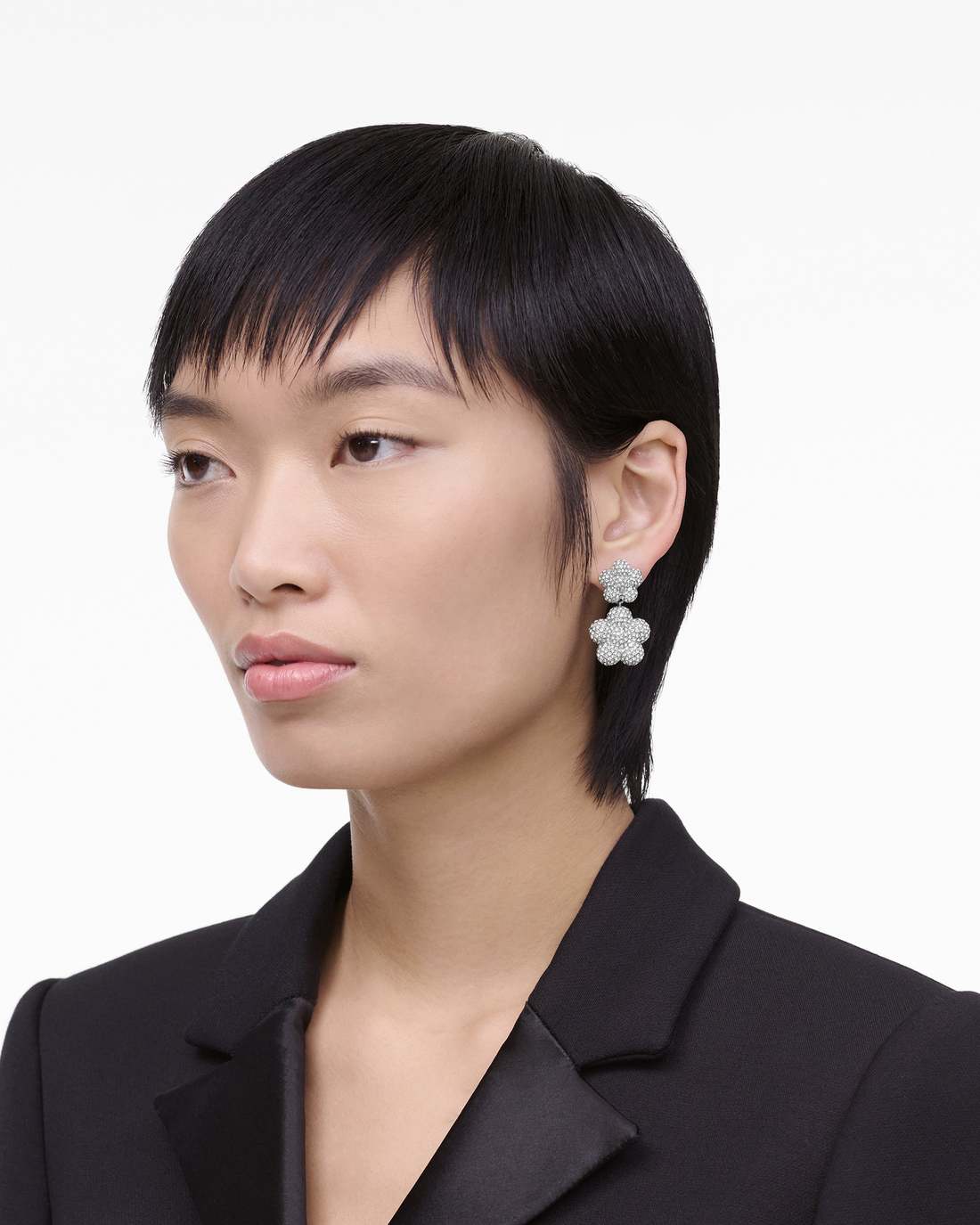 Marc Jacobs The Daisy Balloon Drop Earrings Silver/Crystal