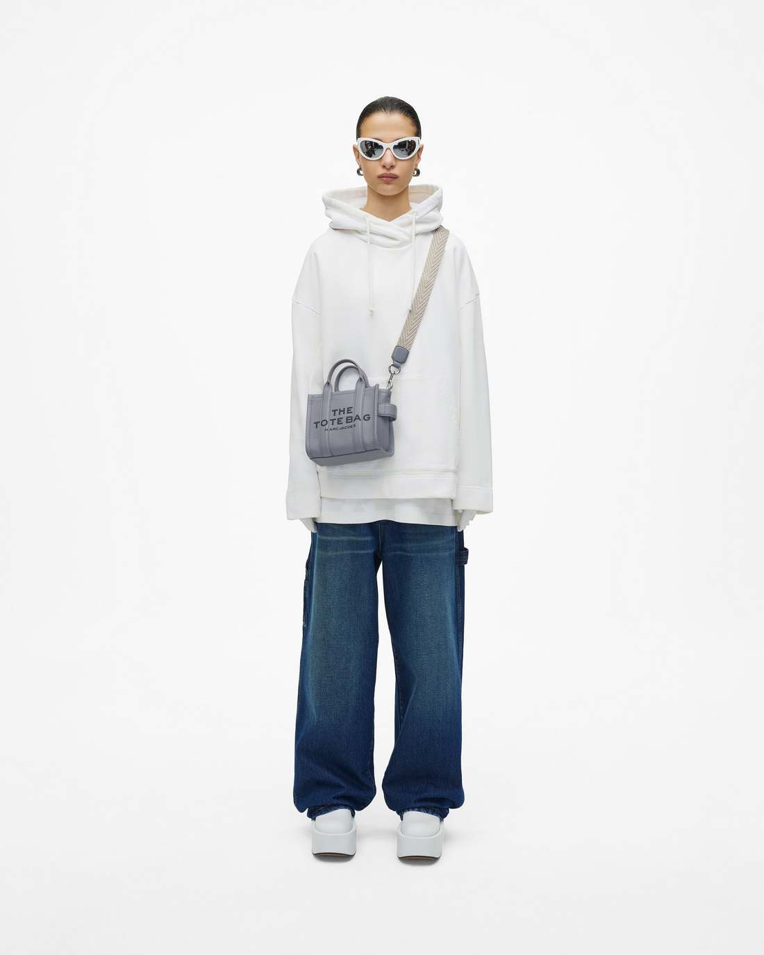 Marc Jacobs The Thin Arrow Webbing Strap Wolf Grey Multi