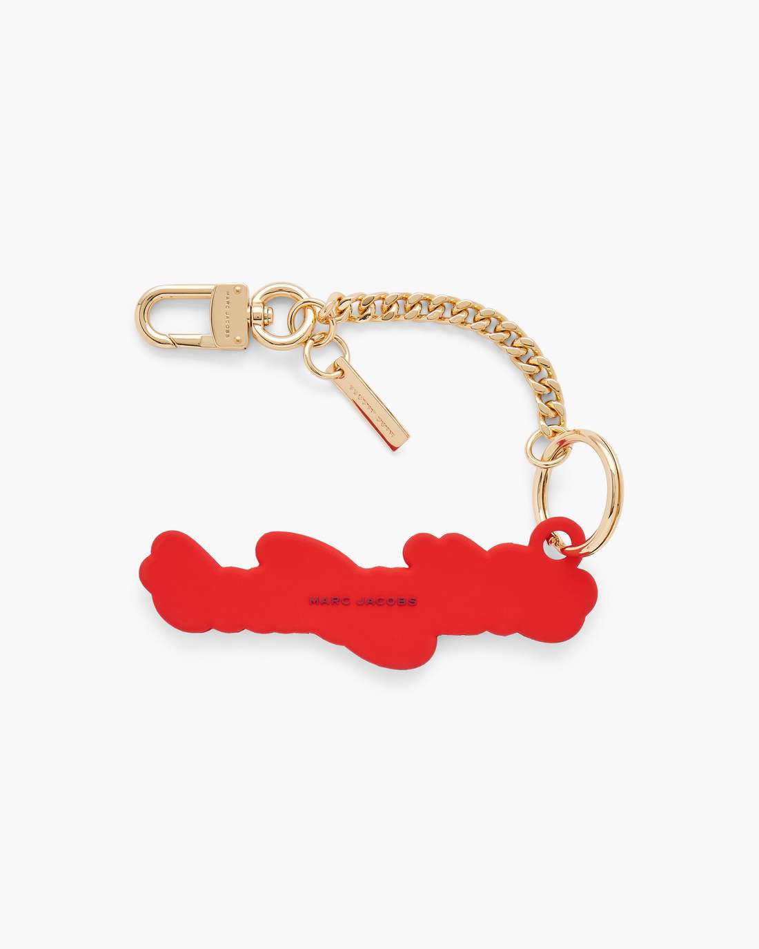 Marc Jacobs The Cursive Logo Bag Charm Bow Pink Multi
