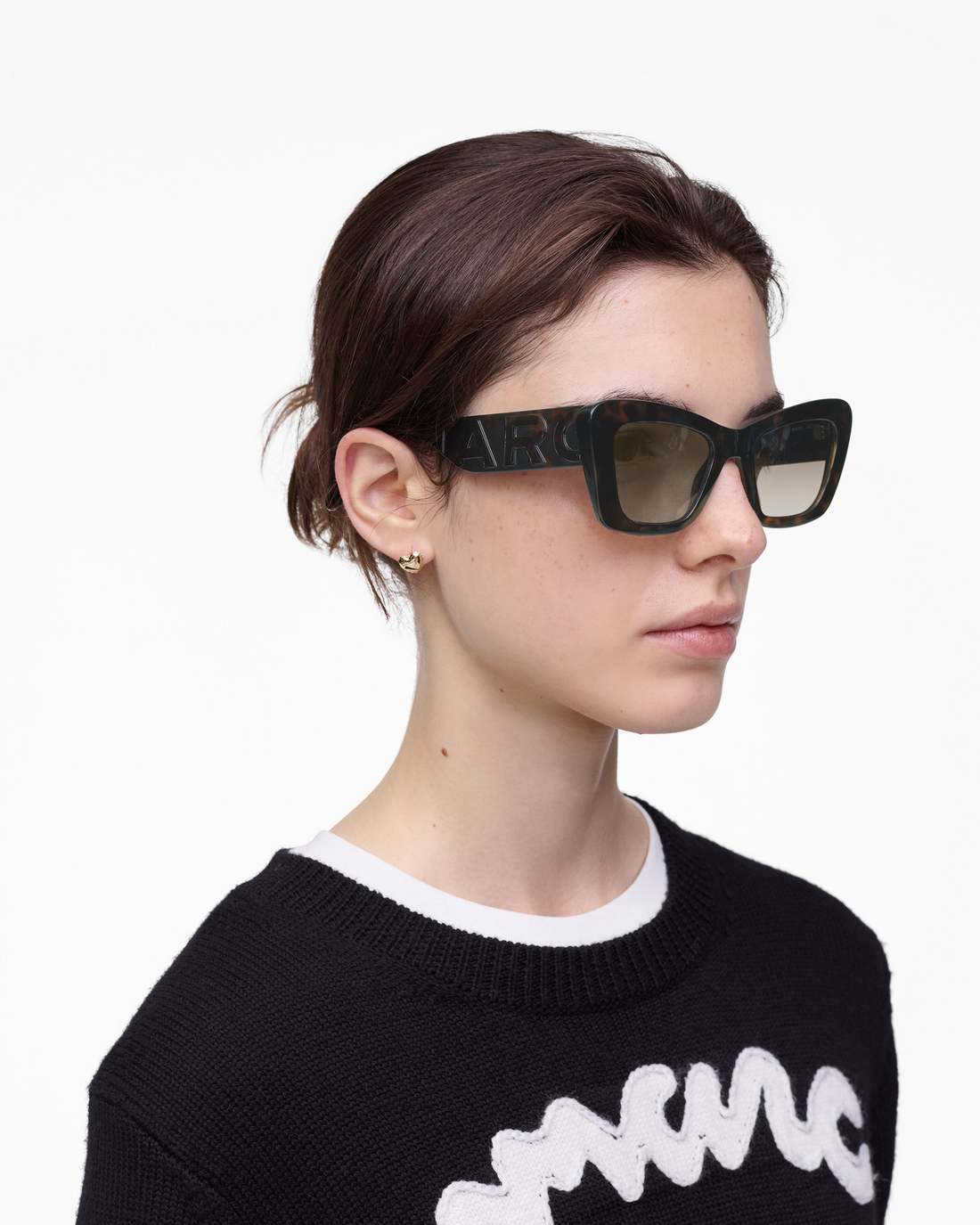 Marc Jacobs The Bold Logo Cat Eye Sunglasses Havana