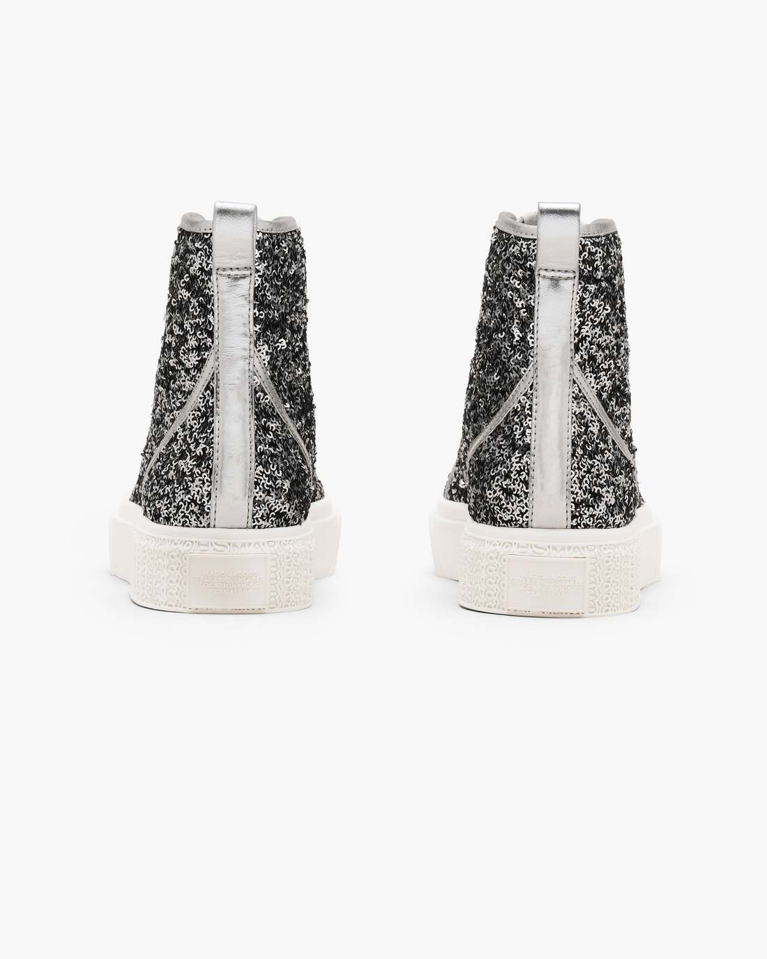 Marc Jacobs The Sequin High Top Sneaker Silver