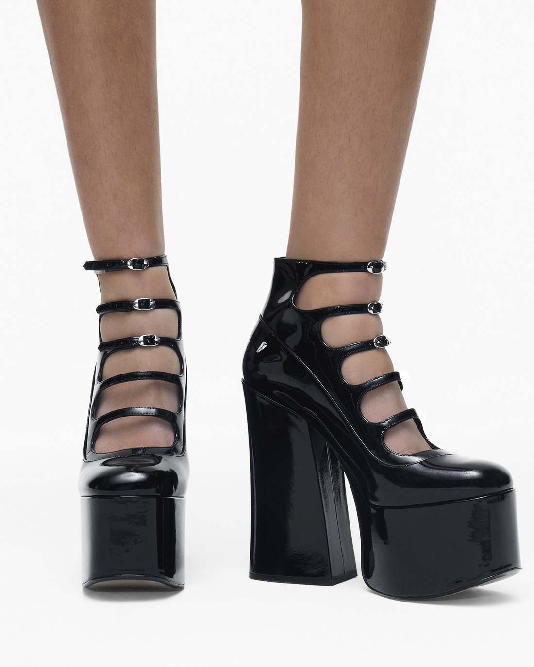 Marc Jacobs The Patent Leather Kiki Ankle Boot Black