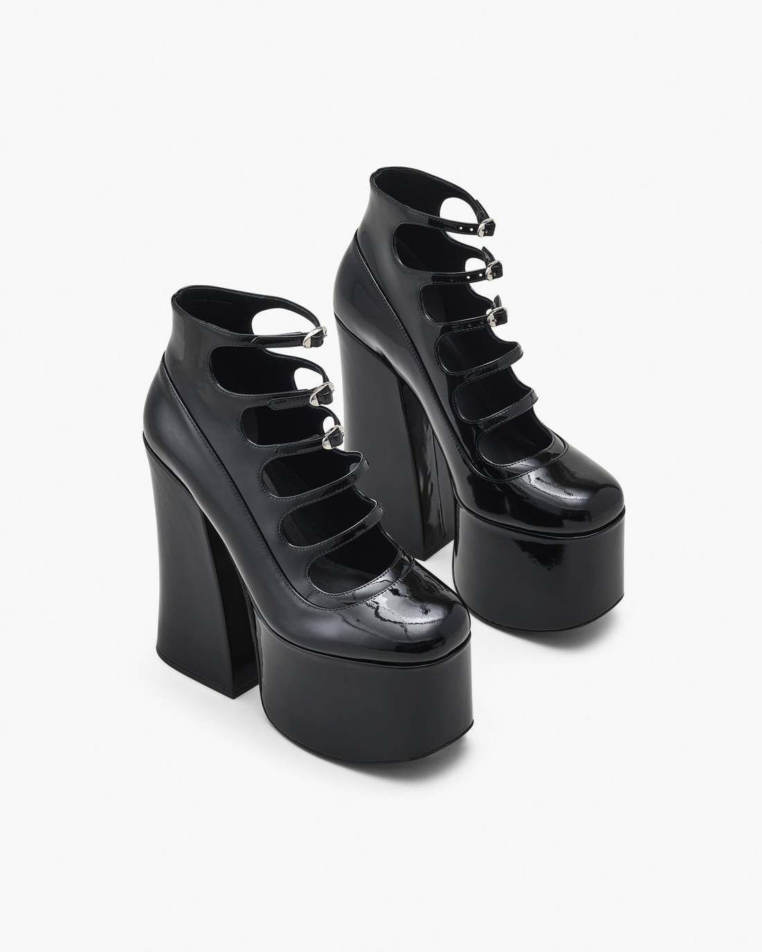 Marc Jacobs The Patent Leather Kiki Ankle Boot Black