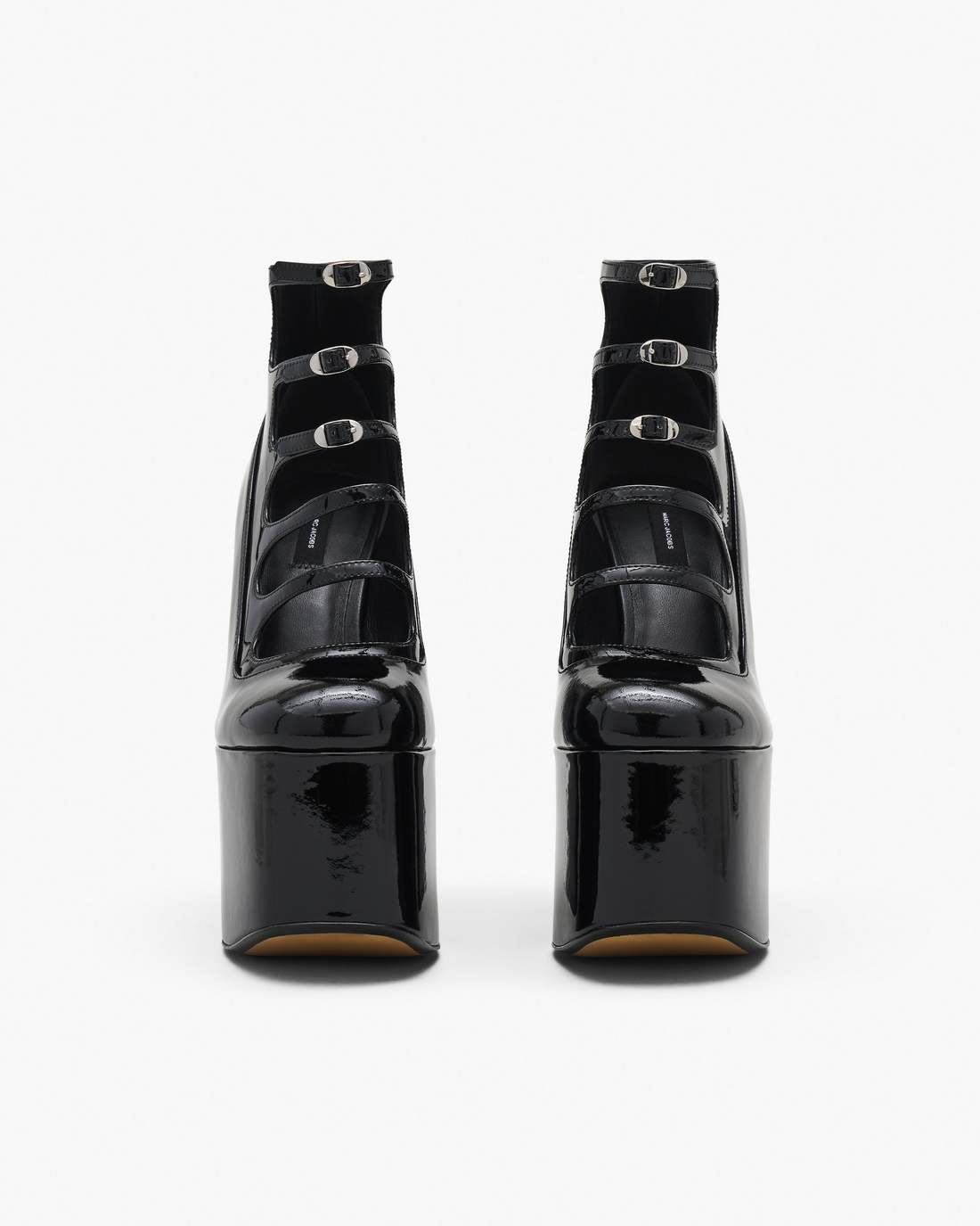 Marc Jacobs The Patent Leather Kiki Ankle Boot Black