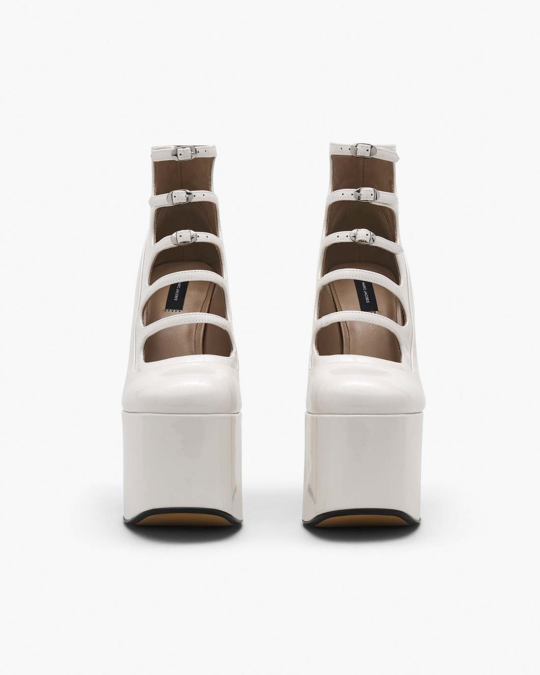 Marc Jacobs The Patent Leather Kiki Ankle Boot White
