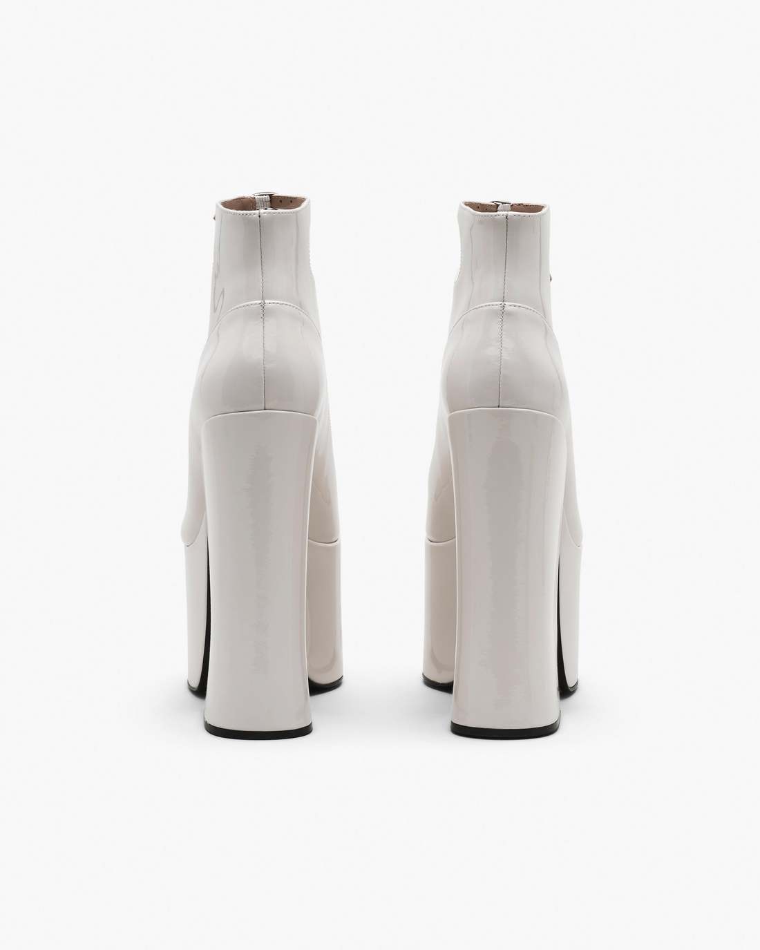 Marc Jacobs The Patent Leather Kiki Ankle Boot White