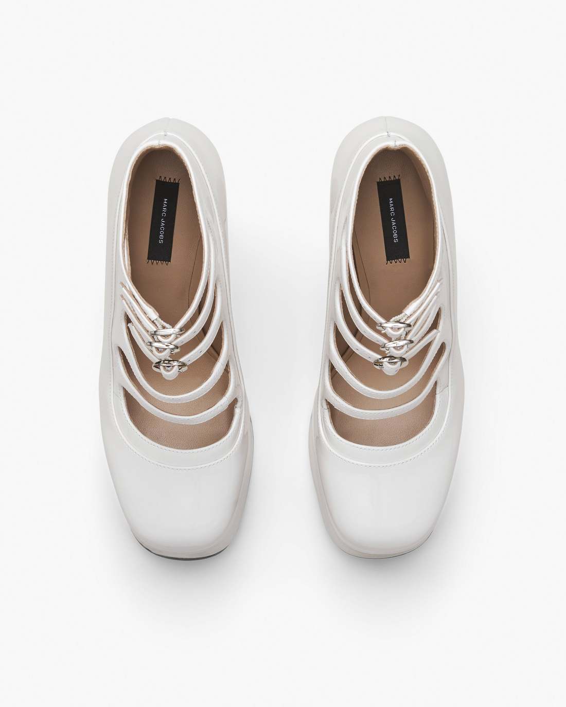 Marc Jacobs The Patent Leather Kiki Ankle Boot White