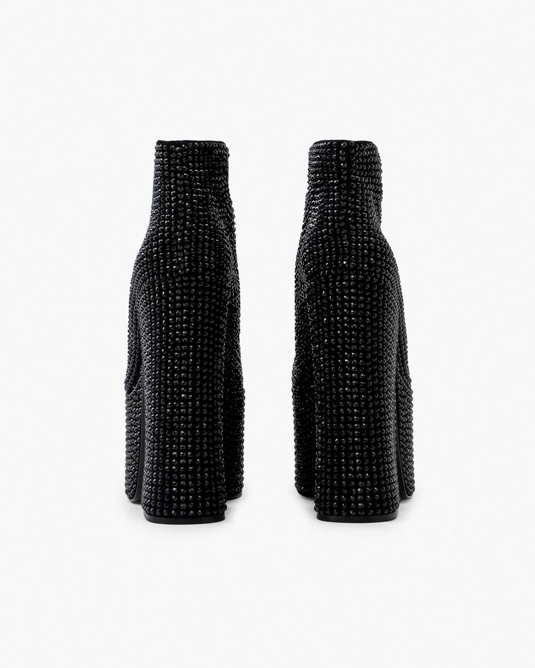 Marc Jacobs The Rhinestone Kiki Ankle Boot Black/Black
