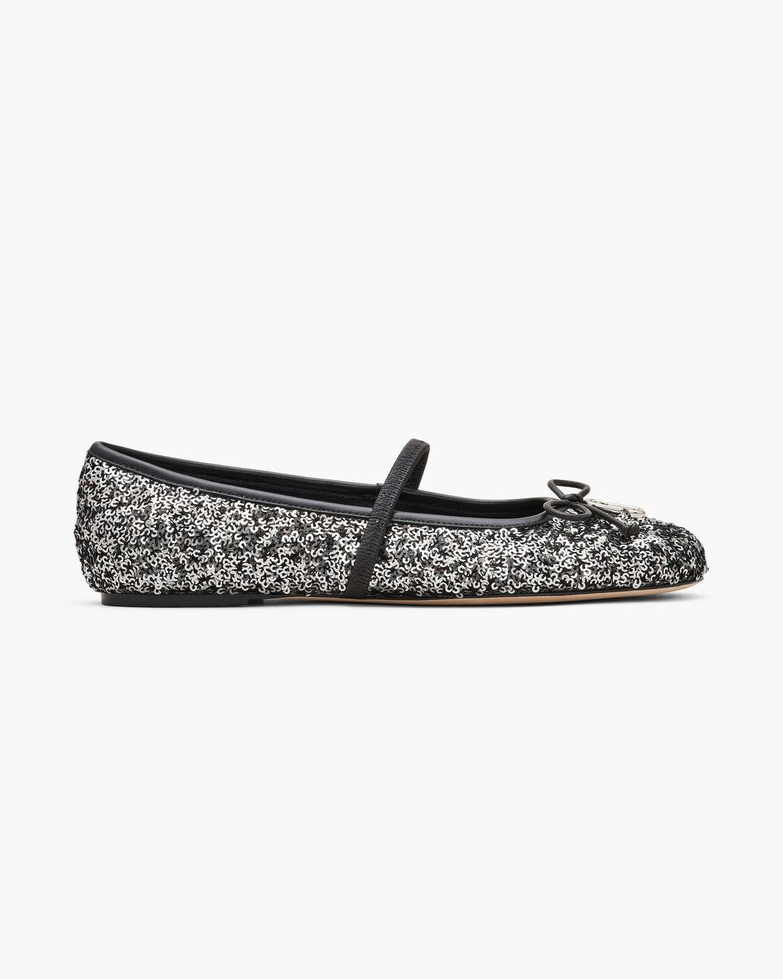 Marc Jacobs The Sequin Sabrina Ballerina Silver