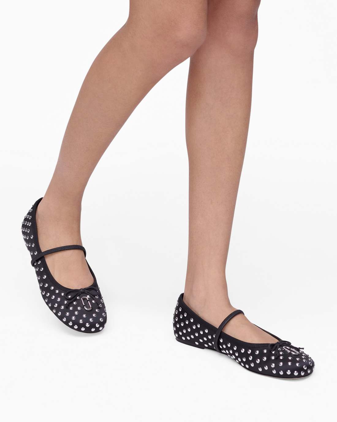 Marc Jacobs The Studded Sabrina Ballerina Black Multi