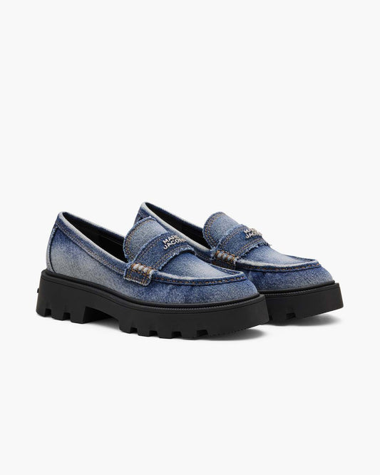 Marc Jacobs The Faded Denim Frankie Loafer Faded Vintage Indigo