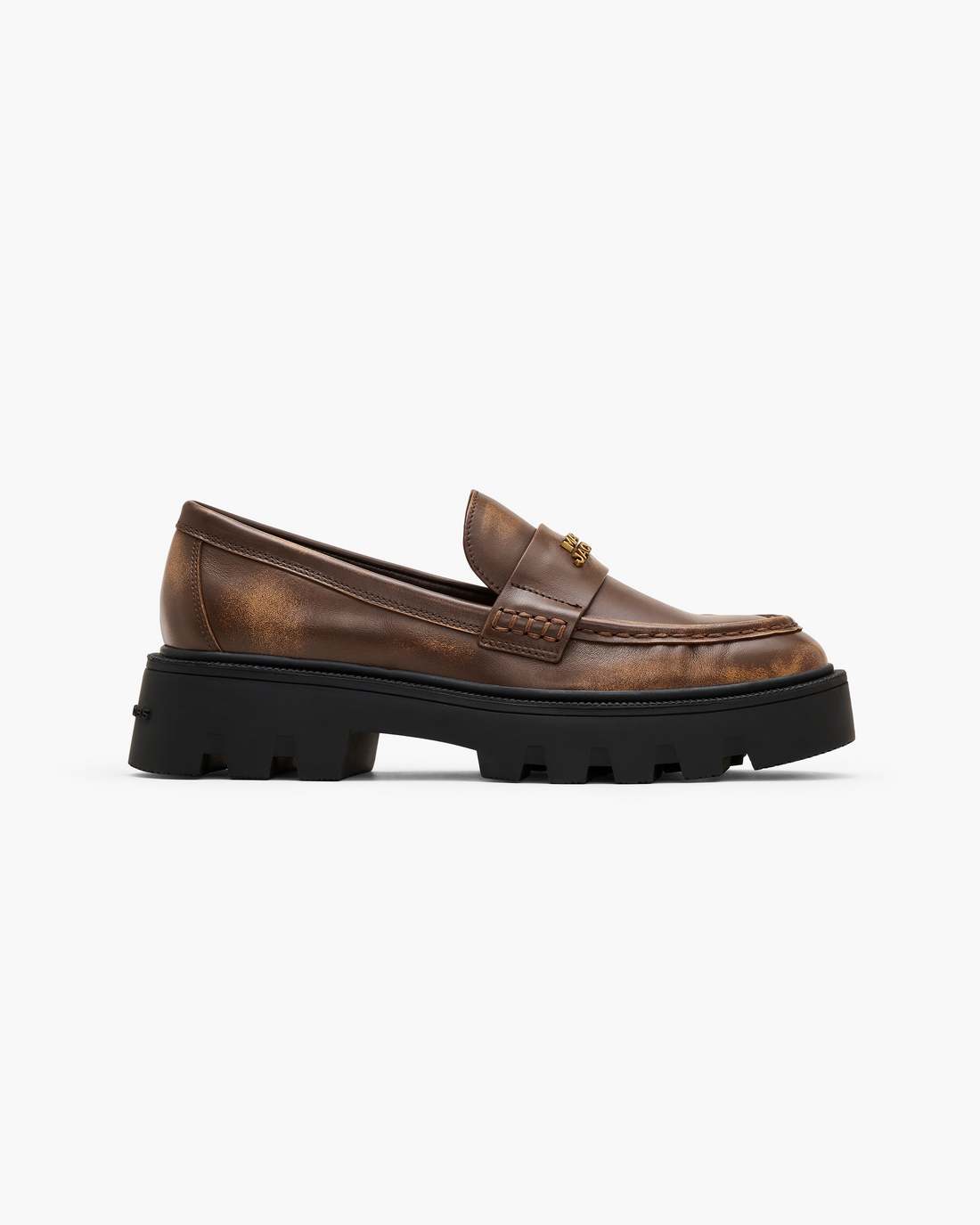 Marc Jacobs The Distressed Leather Frankie Loafer Ebony