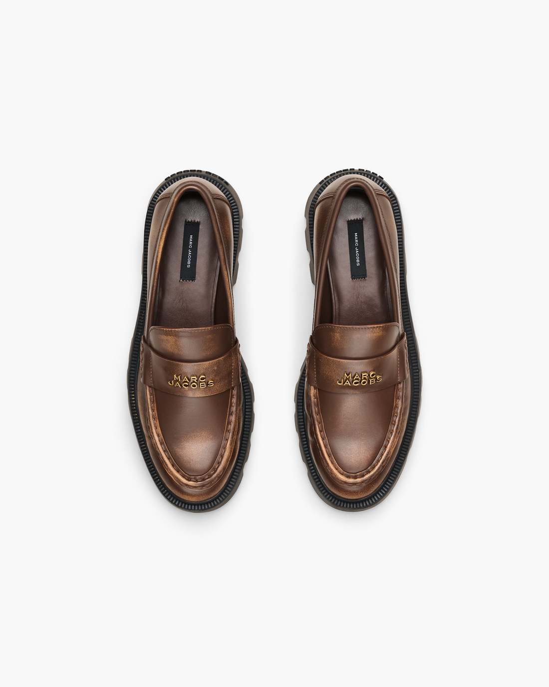Marc Jacobs The Distressed Leather Frankie Loafer Ebony