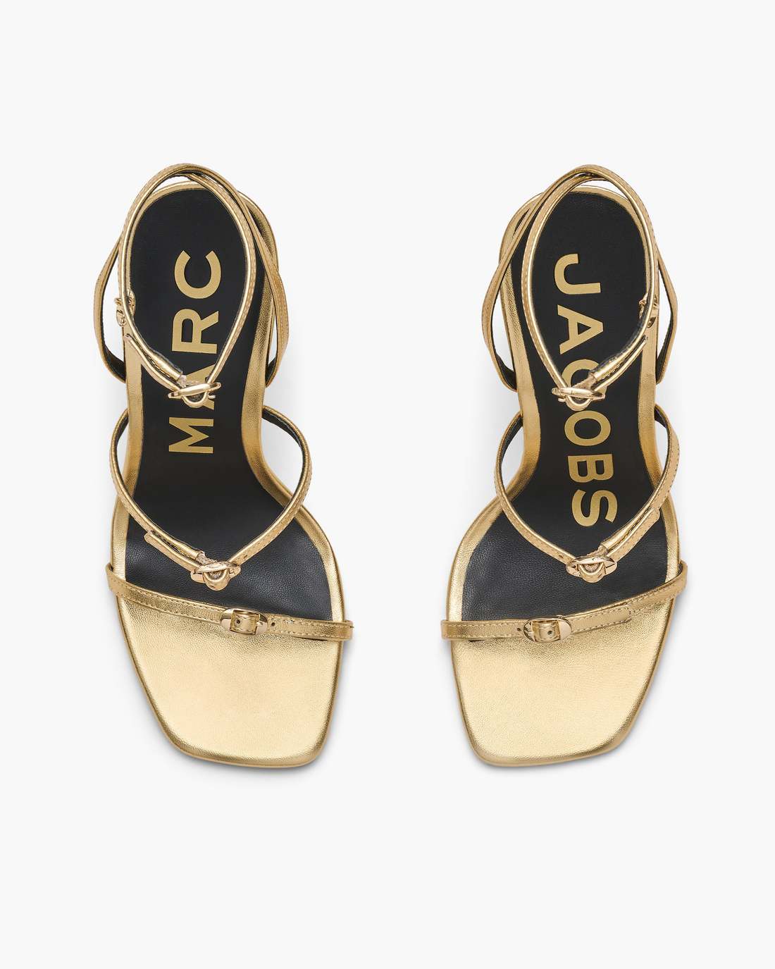 Marc Jacobs The Metallic Leather Daisy Heel Gold