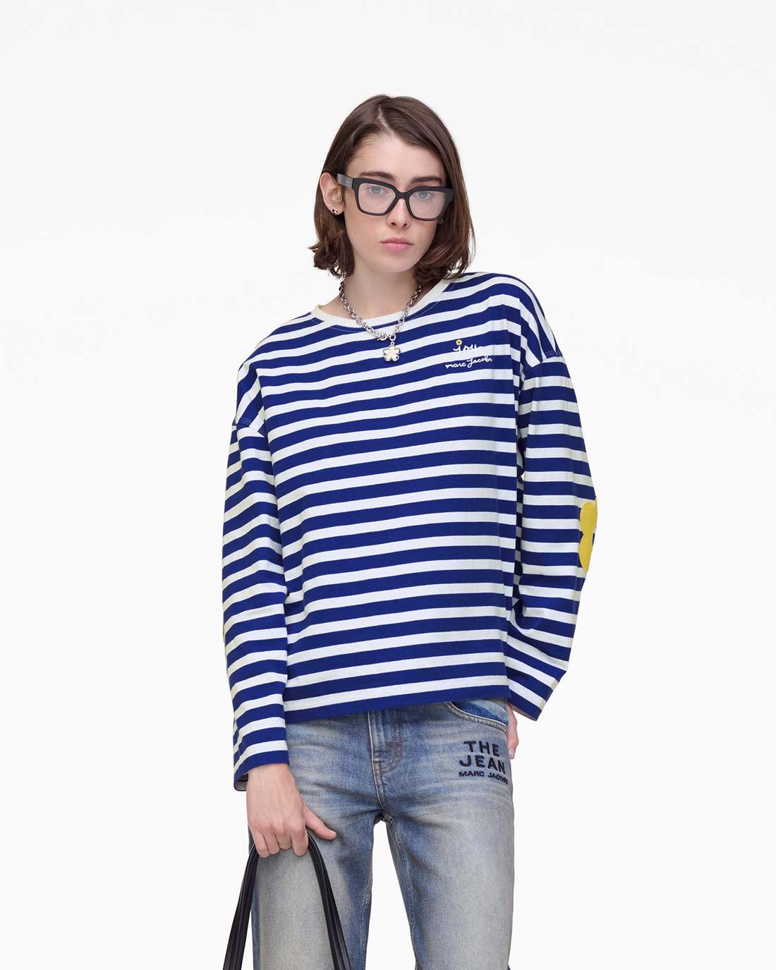 Marc Jacobs Daisy Striped Longsleeve Pansy/White