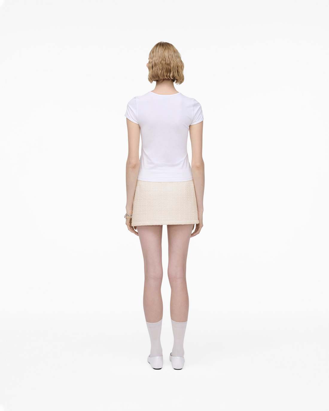 Marc Jacobs Charm Logo Shrunken Tee White