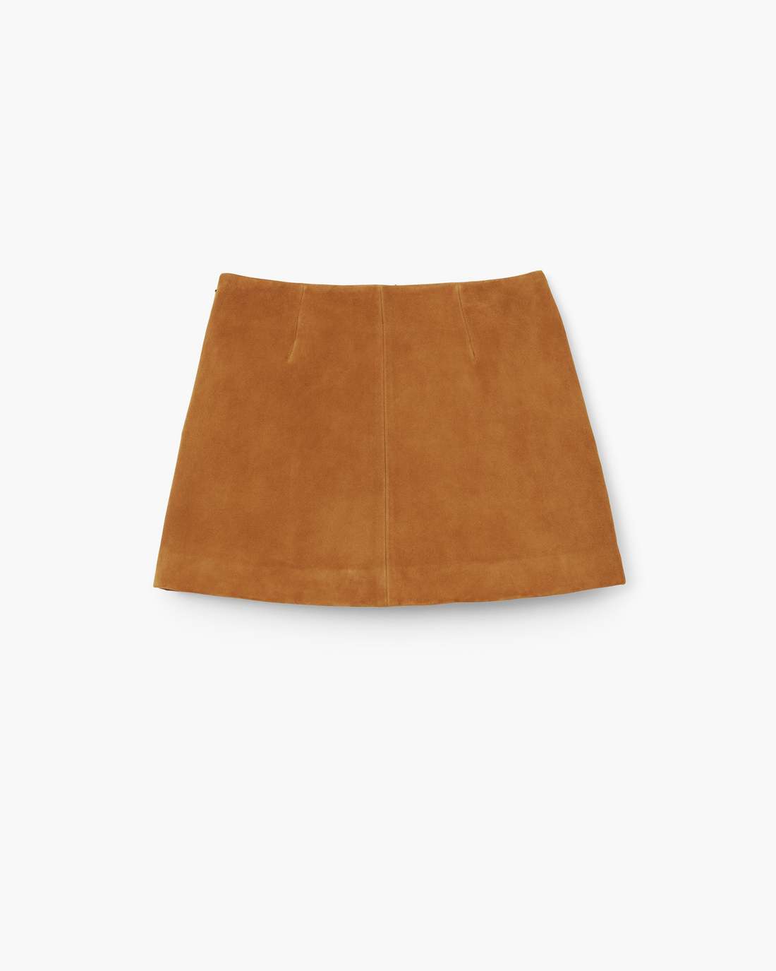 Marc Jacobs Suede Box Pleat Mini Skirt Copper