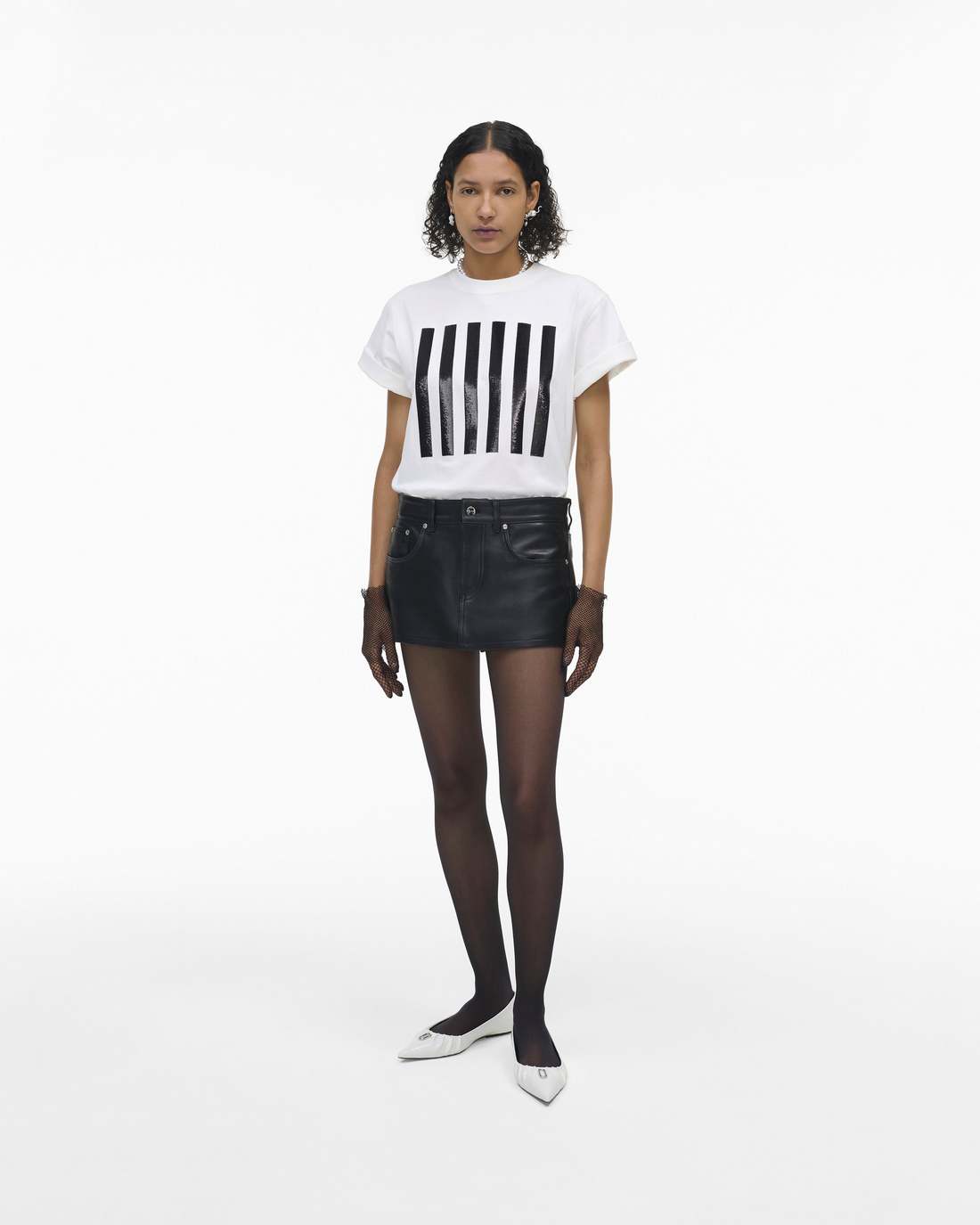 Marc Jacobs The Leather Skort Black