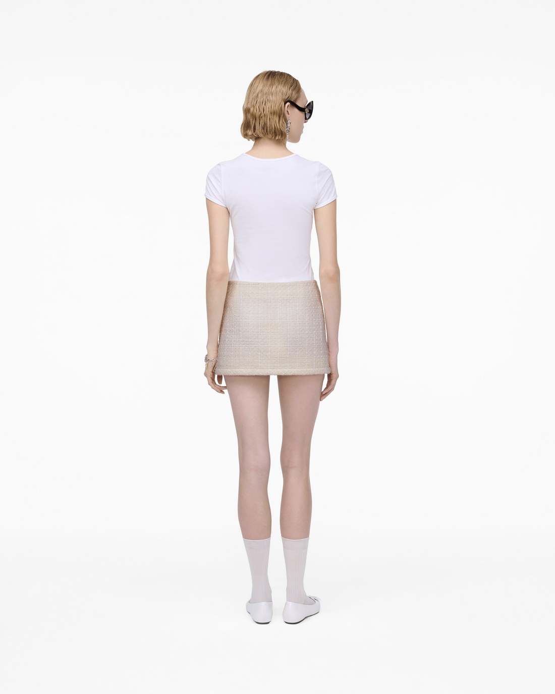 Marc Jacobs Tweed Mini Skirt Ivory