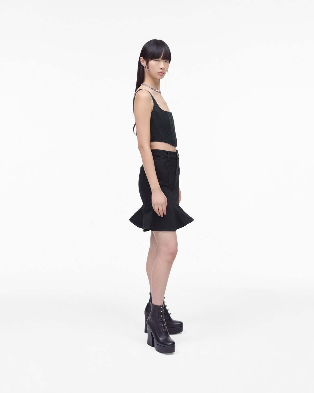 Marc Jacobs The Fluted Mini Skirt Black