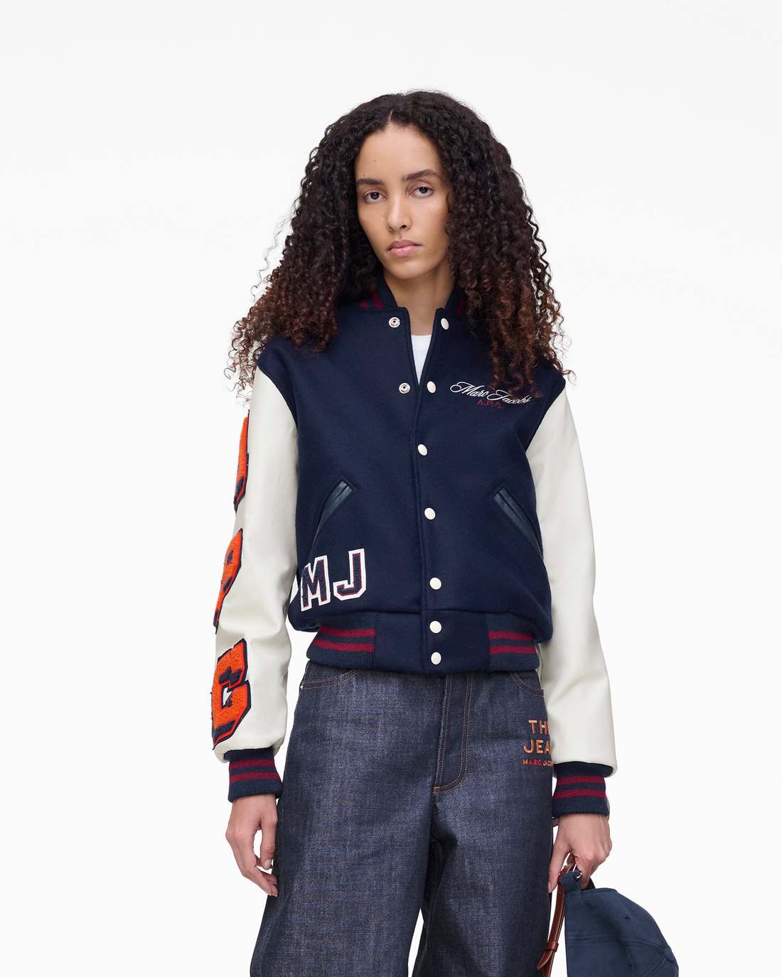Marc Jacobs The A.P.C. X Marc Jacobs  Varsity Jacket Dark Navy/White