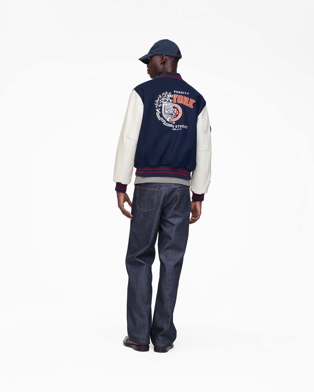 Marc Jacobs The A.P.C. X Marc Jacobs  Varsity Jacket Dark Navy/White