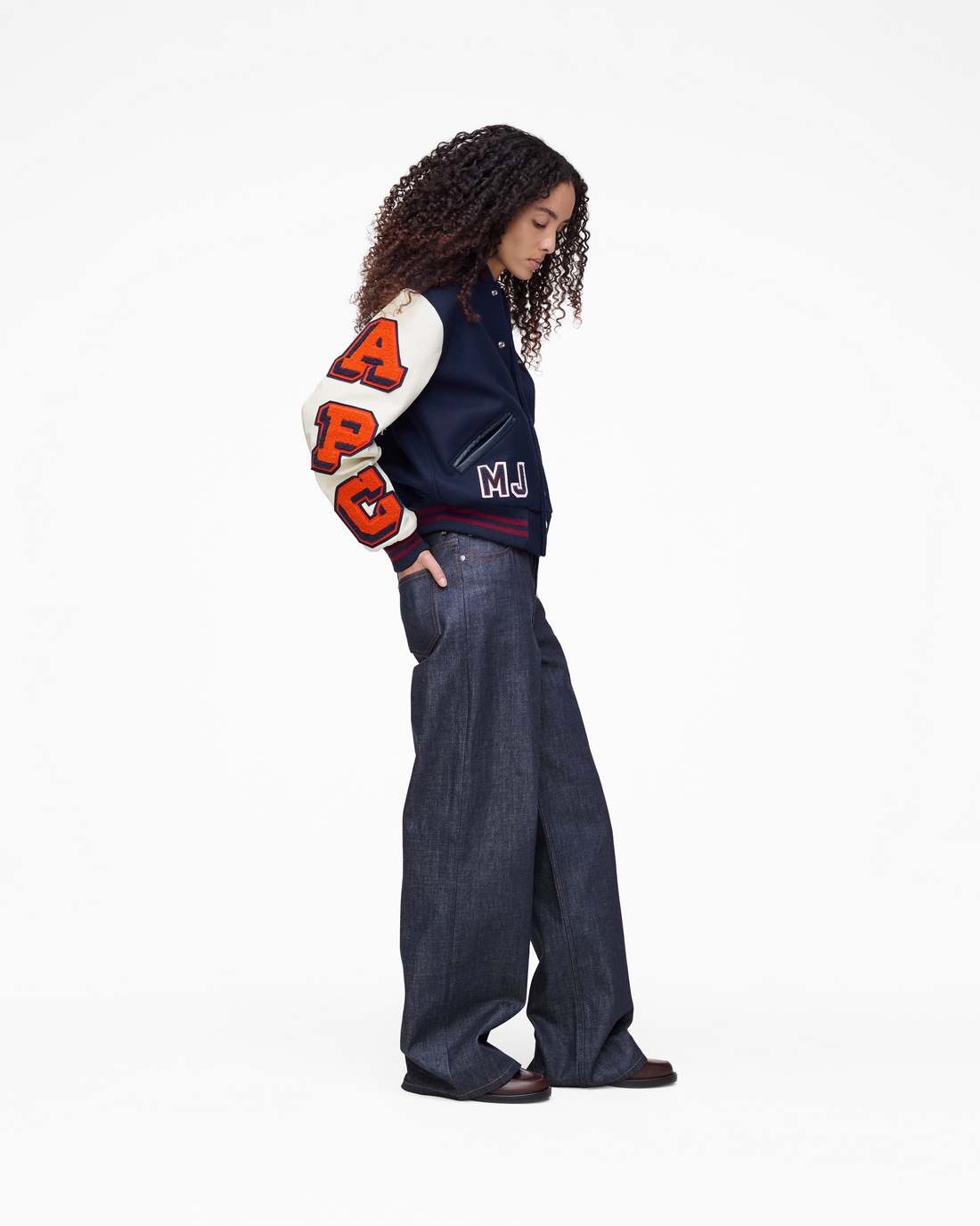 Marc Jacobs The A.P.C. X Marc Jacobs  Varsity Jacket Dark Navy/White