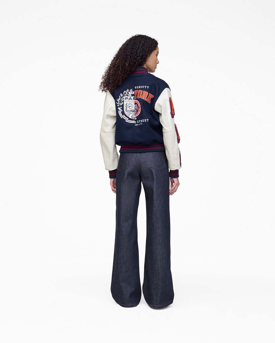 Marc Jacobs The A.P.C. X Marc Jacobs  Varsity Jacket Dark Navy/White