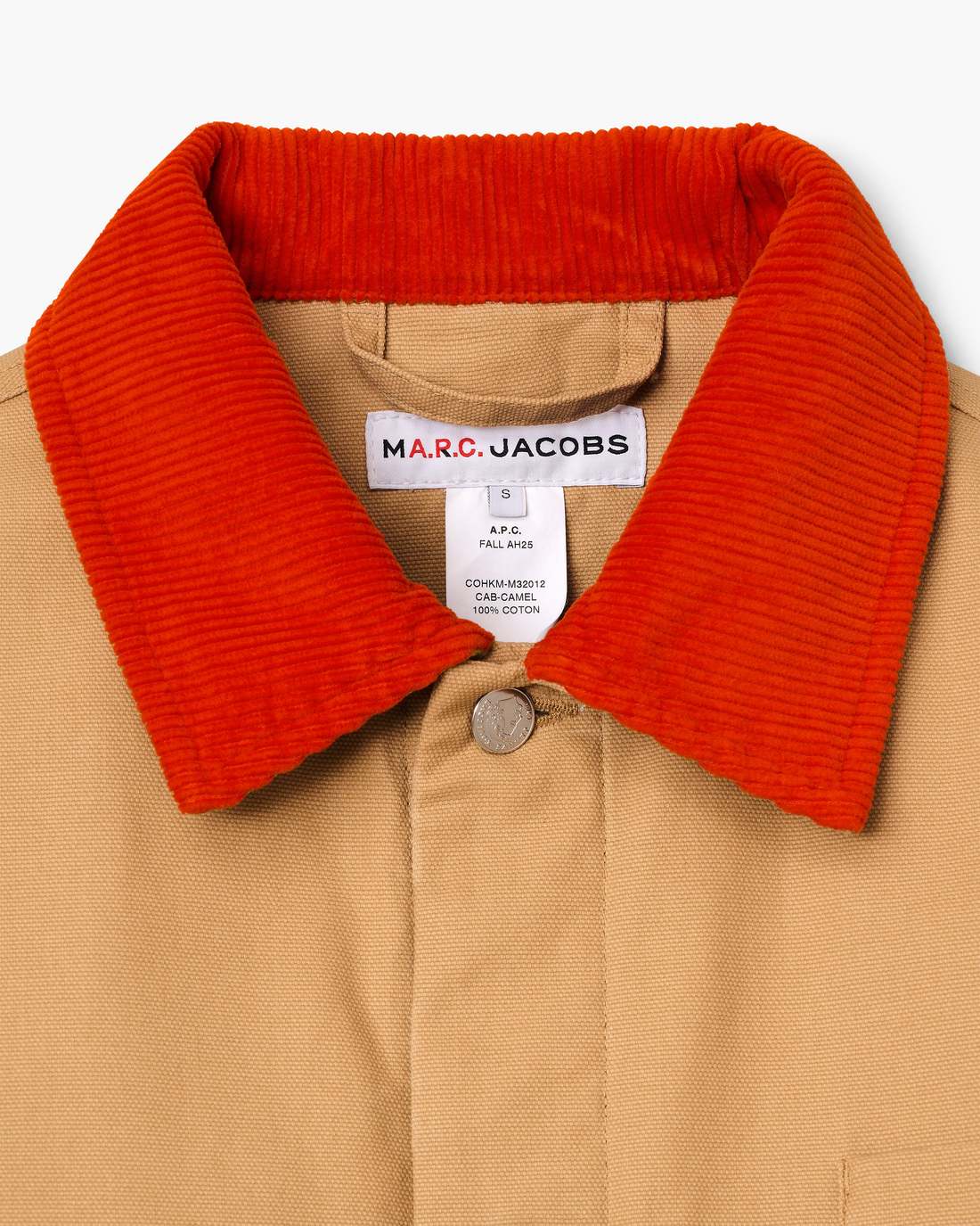 Marc Jacobs The A.P.C. X Marc Jacobs Stoned Canvas Unisex Jacket Camel