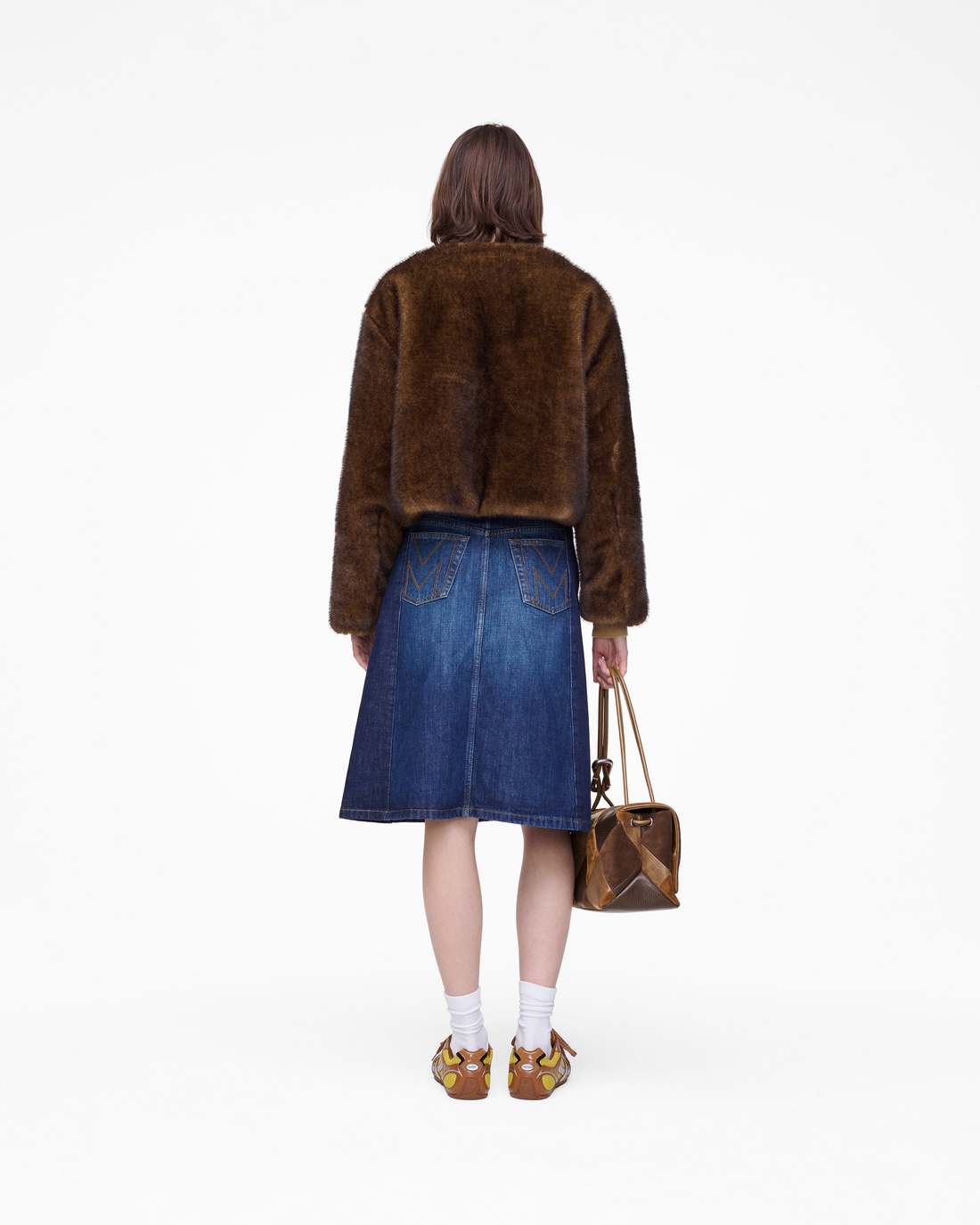 Marc Jacobs Teddy Cropped Jacket Ebony