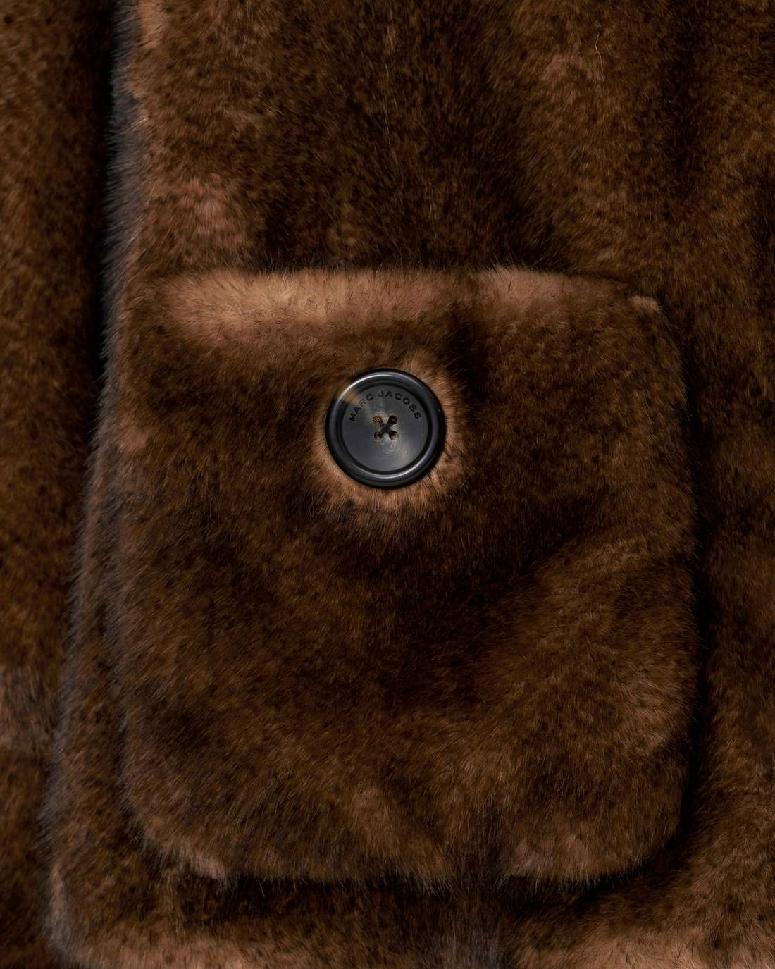 Marc Jacobs Teddy Cropped Jacket Ebony